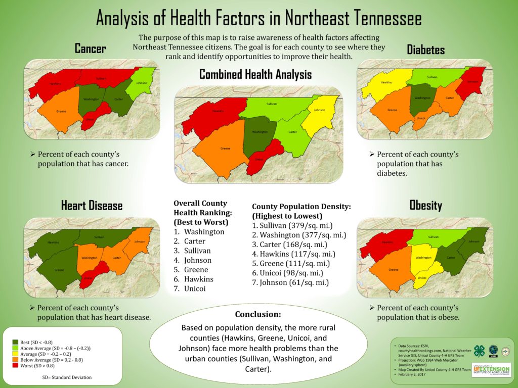 Unicoi Health Analysis Map